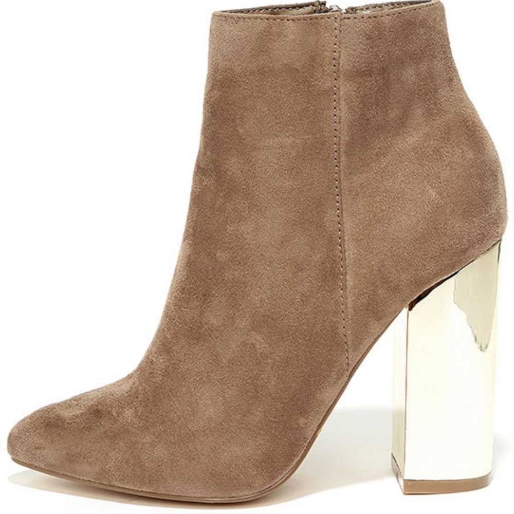 Faux Suede Ankle Booties